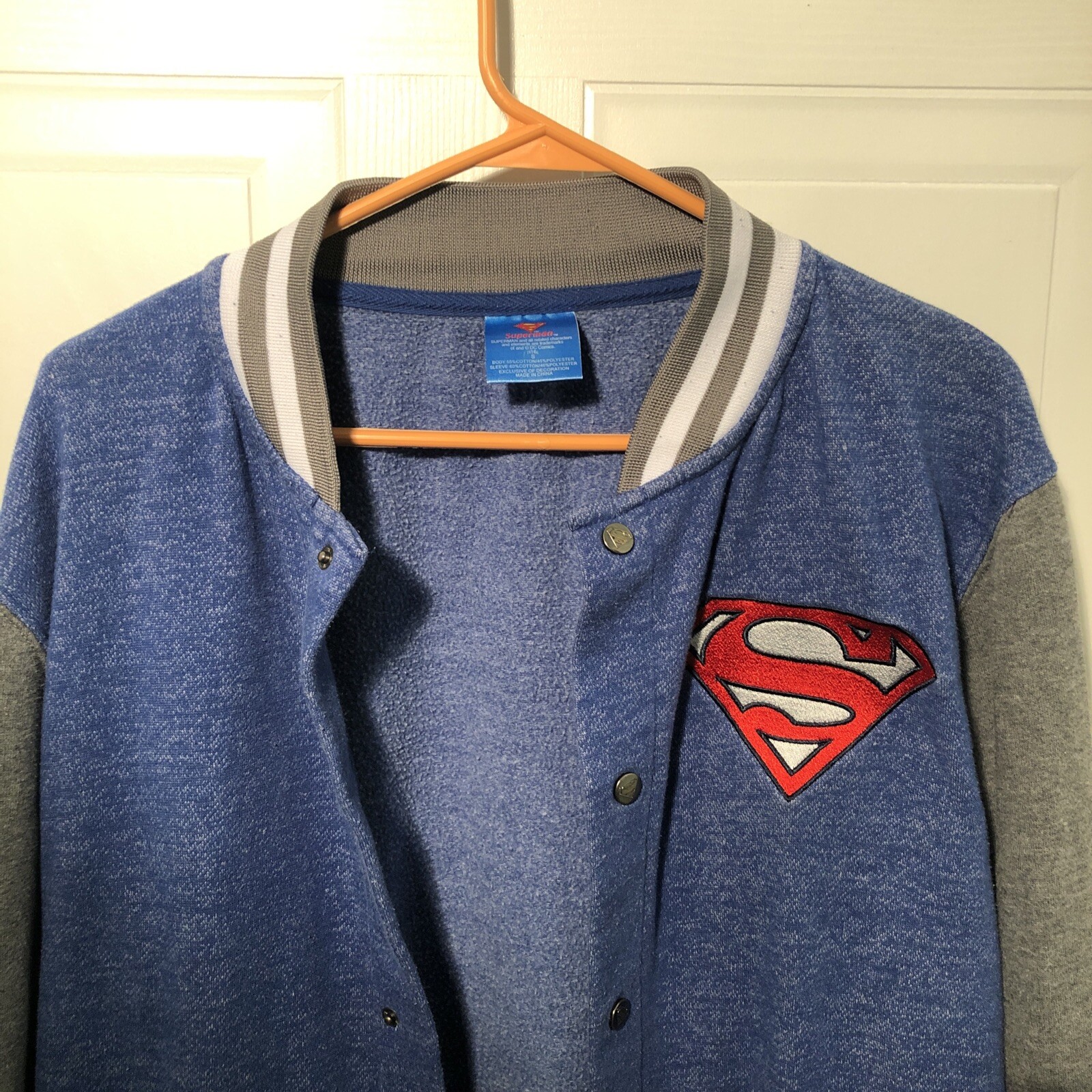 Superman Varsity Jacket Size Small Letterman DC C… - image 3
