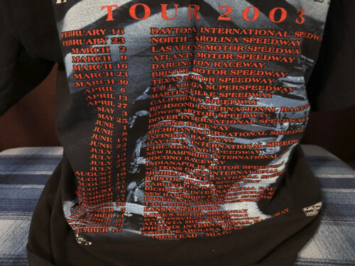 M&O KNITS 2003 WINSTON CUP NASCAR BLACK T-SHIRT, SIZE XL, SHORT SLEEVES - Picture 9 of 13