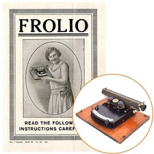 Frolio 5 Typewriter Instruction Manual User Repro Antique Vtg Schreibmaschine V thumbnail