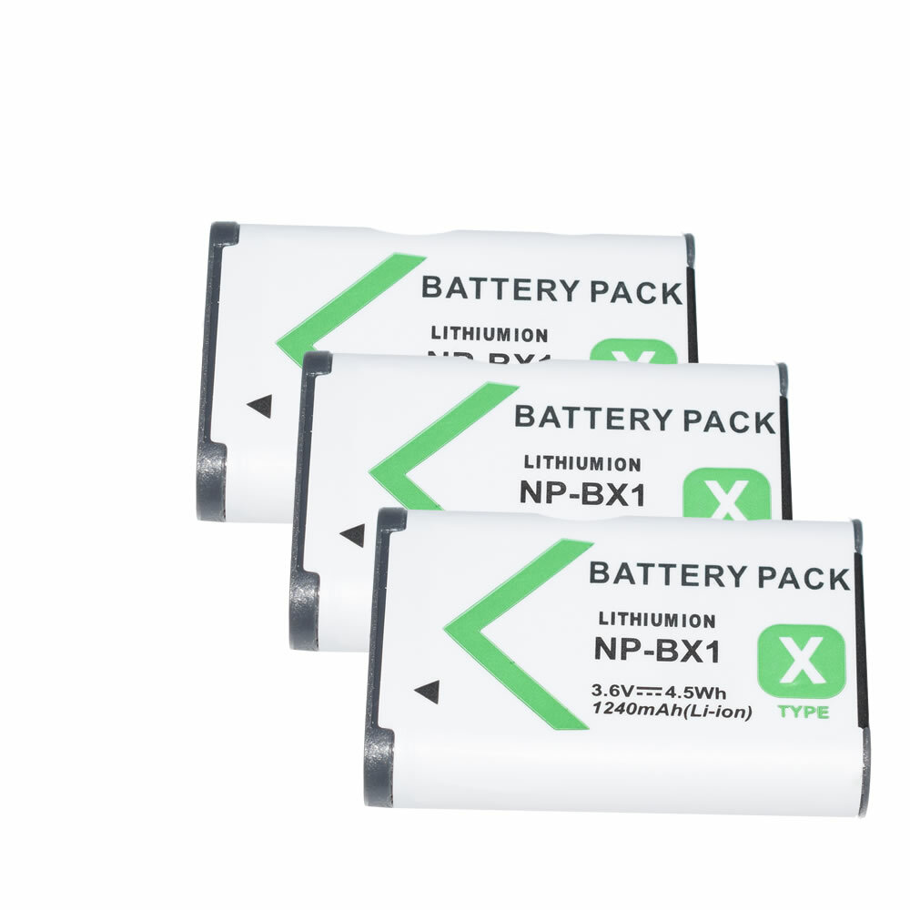 3x Battery +USB LED Charger for Sony NPBX1 XSeries Sony Vlog Camera