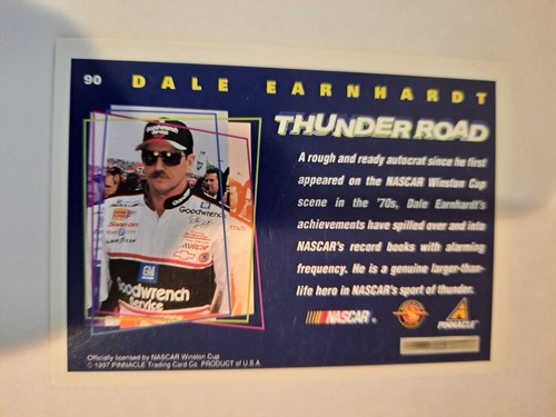 1997 Pinnacle Dale Earnhardt NASCAR Trading Card #90 - Picture 2 of 2