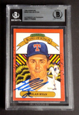 NOLAN RYAN SIGNED 1990 DONRUSS DIAMOND KING CARD #659 BECKETT AUTOGRAPH BASEBALL