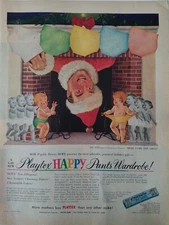 1958 Playtex happy baby pants wardrobe Bob Hope Santa Claus chimney ad
