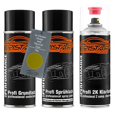 Autolack 2K Spraydosen Set für Chrysler Dodge Jeep Viper PGL Lime Peel Metallic