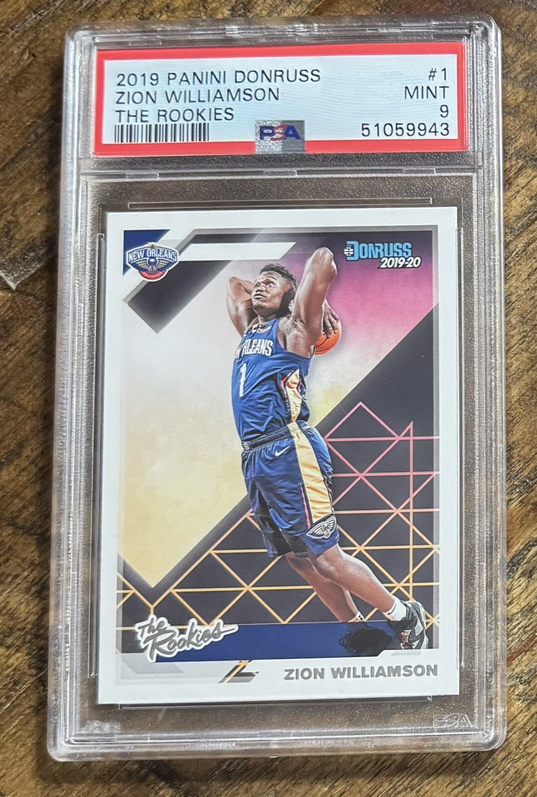 2019 PANINI DONRUSS ZION WILLIAMSON THE ROOKIES PRESS PROOF #1 PSA 9