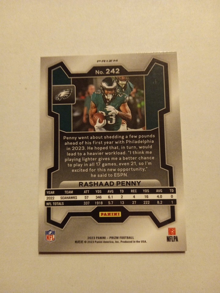 2023 Panini Prizm 242 Black and White Checker Rashaad Penny
