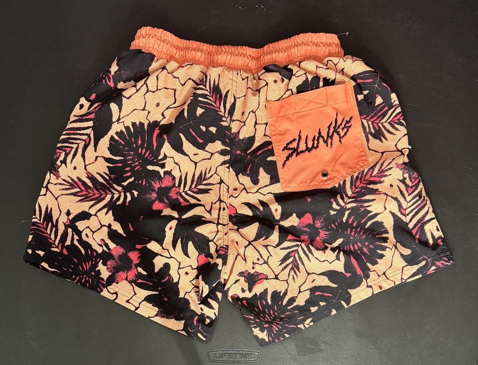 Slunks Volleyball Shorts Size Small Tropical Peach CREAMES eBay