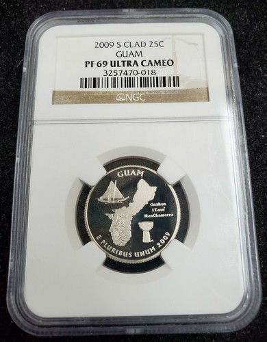 2009 S 25c Guam Quarter- PF69 Ultra Cameo - Picture 3 of 4