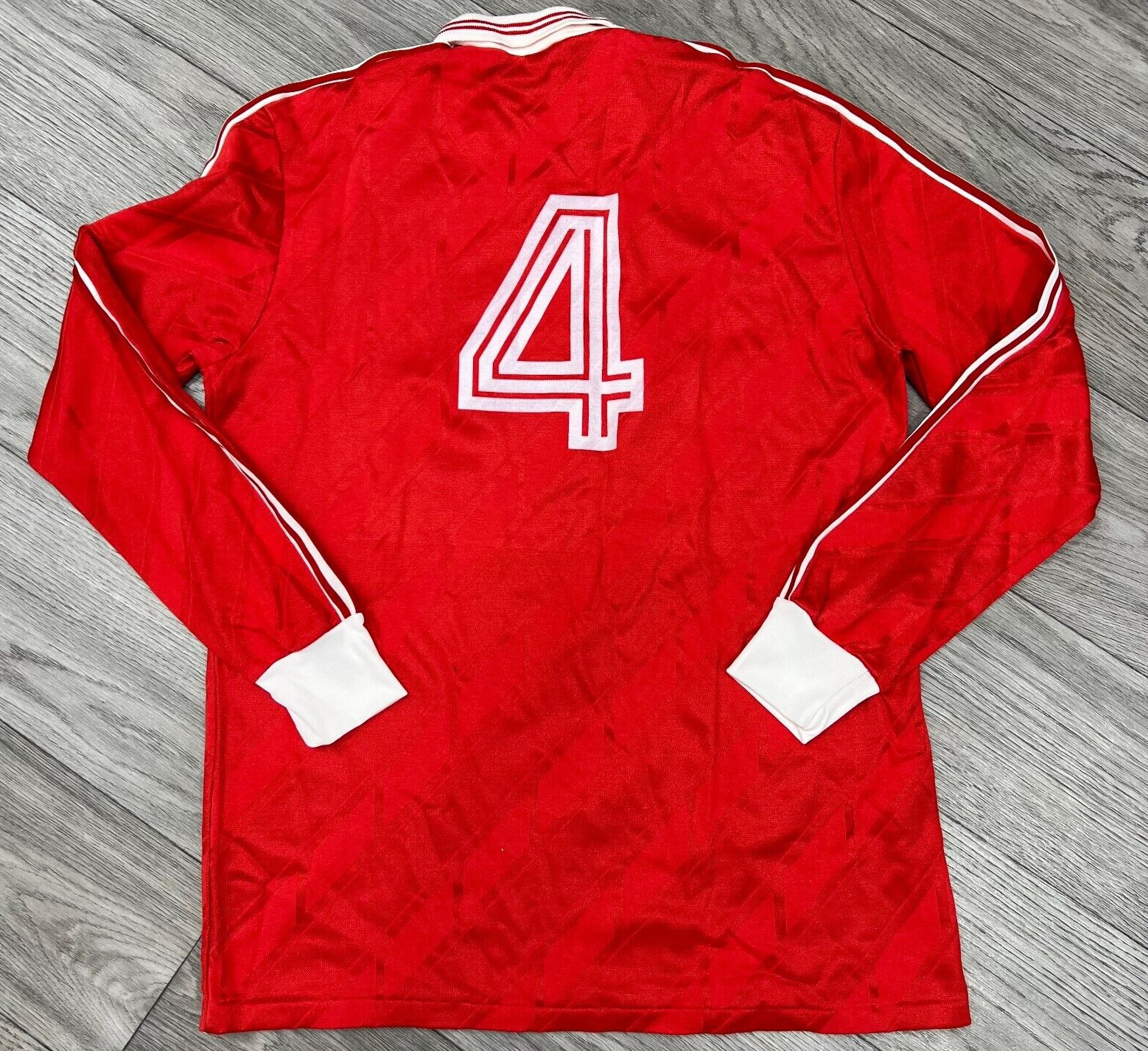 Rare Adidas Ventex 70s Vintage Football Shirt Soccer Jersey Long Sleeve #4 L