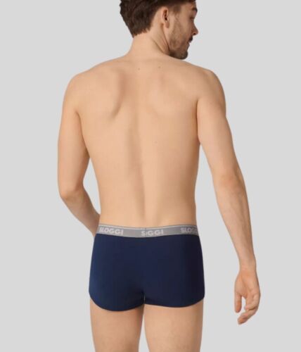 Sloggi Uomo GO - Confezione da 3 Boxer Hipster a Vita Bassa Nero Grigio Blu Bianco Intimo - Foto 5 di 12