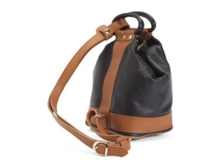 Valentina ?? Convertible Backpack Bucket Hand Bag Black  display picture 1