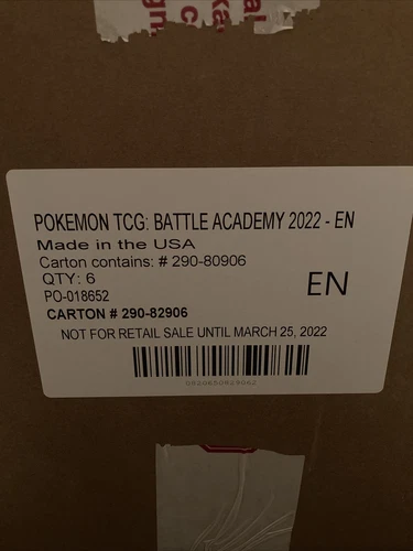 Pokemon TCG: Battle Academy 2022 Factory Sealed Case (6 Units)