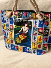 Mexican Lottery Tote Bag, Mexican Loteria Bingo Shopping Bag Assorted Images