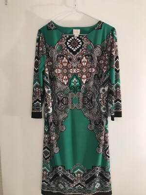 chicos green dress Slim Pleated Maxi Dress main image 0