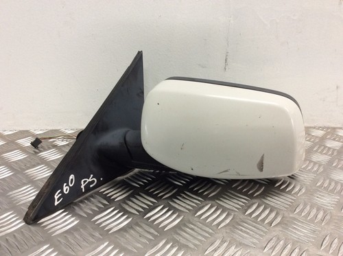 BMW 5 Series E60 Passenger Left Side Wing Mirror In White 2007 - Picture 3 of 9