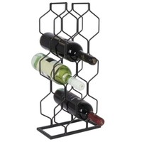 FlaschenstäNder Weinregal Weinflaschenhalter Aus Metall Schwarz FüR 8 Flaschen