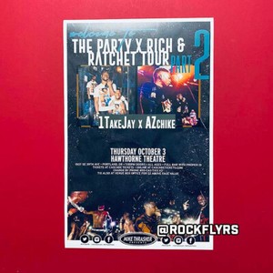 1TAKEJAY x AZchike 2019 Concert Promo 11x17 Street Poster. Portland Oregon