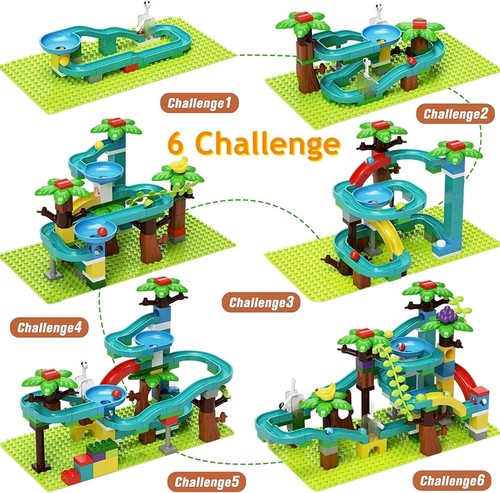 Interactive Marble Race Track Building Set for Ages 3-14 - 130 Pieces of Fun - Picture 7 of 11
