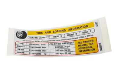 #ad Genuine GM Tire Pressure Label 94556874 $8.53
