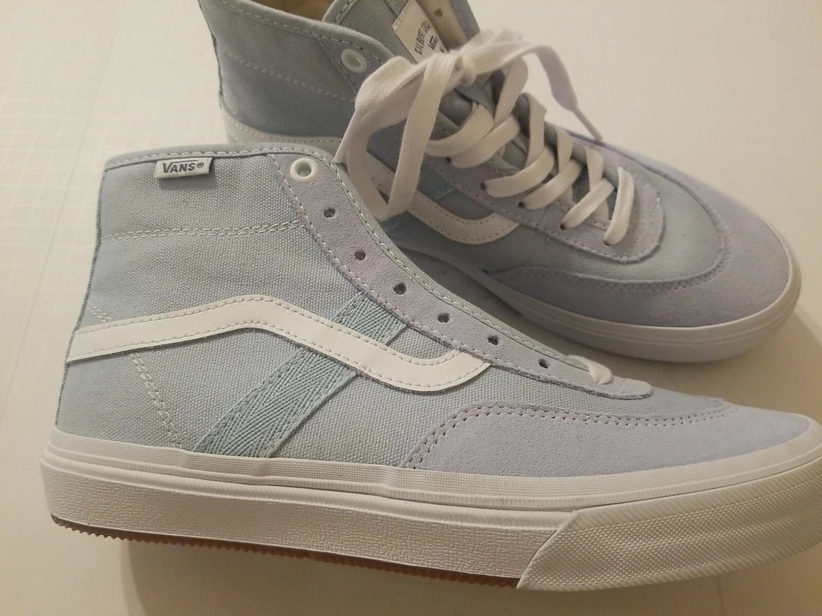 Light blue vans high deals tops