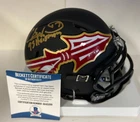 CHARLIE WARD 93 HEISMAN FSU FLORIDA STATE SIGNED AUTOGRAPH MINI HELMET BECKETT *