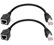 Ethernet Extension Cable 2pack Ethernet Lan Male To Female Network Cable Rj45 Ca