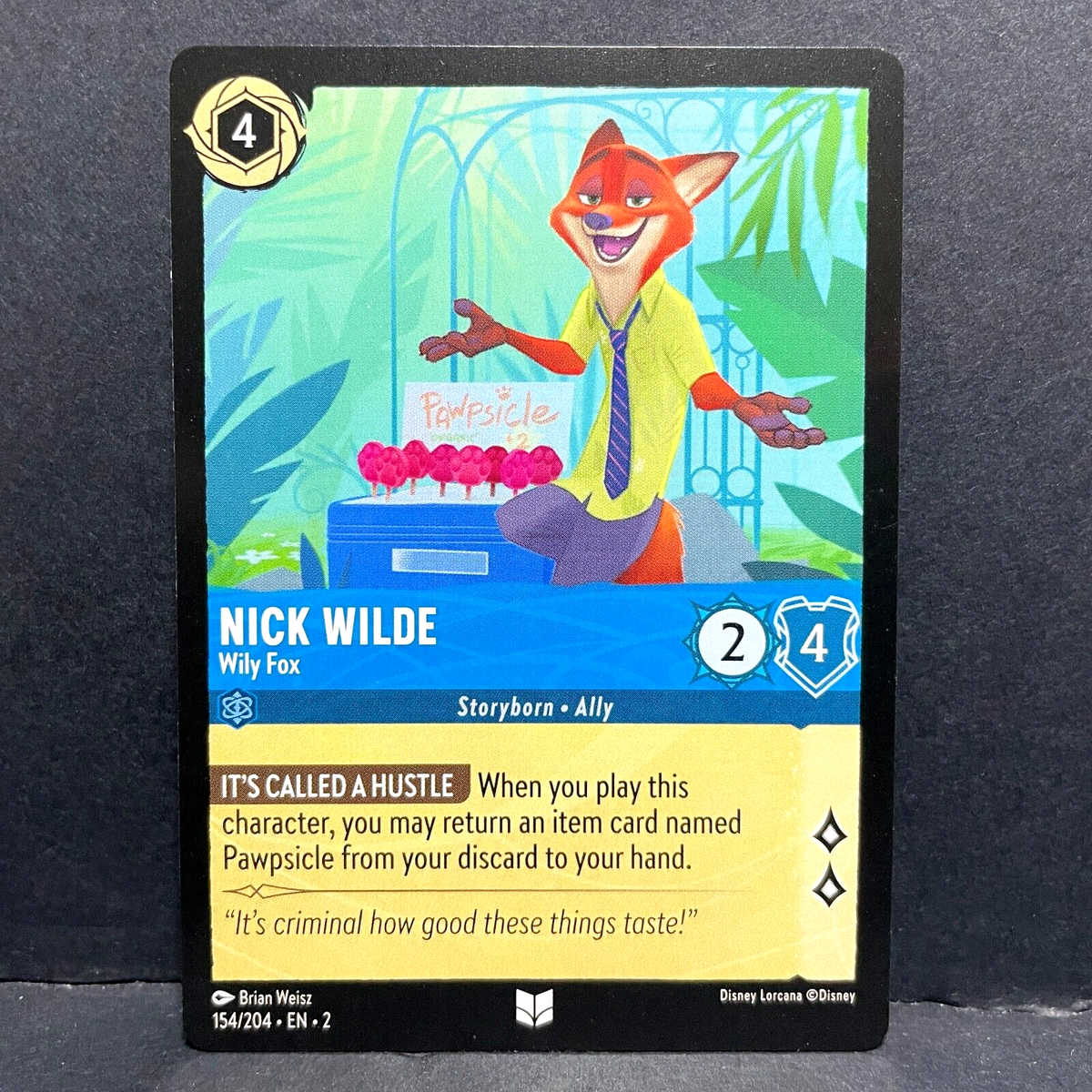 2023 DISNEY LORCANA RISE OF THE FLOODBORN NICK WILDE 154/204
