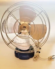 VINTAGE GAMBLES CORONADO BLACK FAN 8" ADJUSTABLE 1-SPEED MODEL HW23-1042B USA