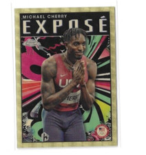 Marketplace image: Michael Cherry 2024 Topps Chrome USA Olympic Superfractor Serial #d 1/1