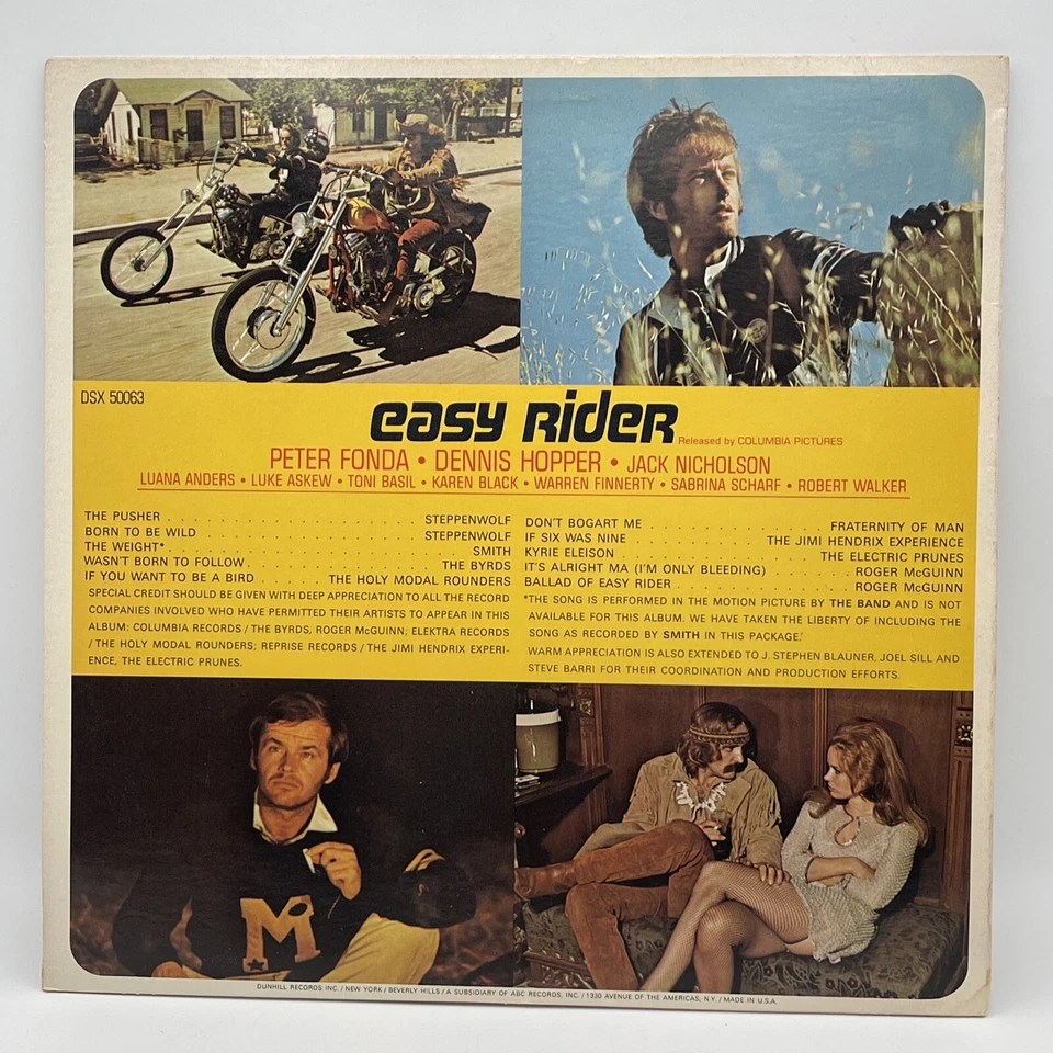 EASY RIDER ~ MUSIC FROM THE SOUNDTRACK ~ DSX 50063 ~ 1969 LP - Image 2 of 4