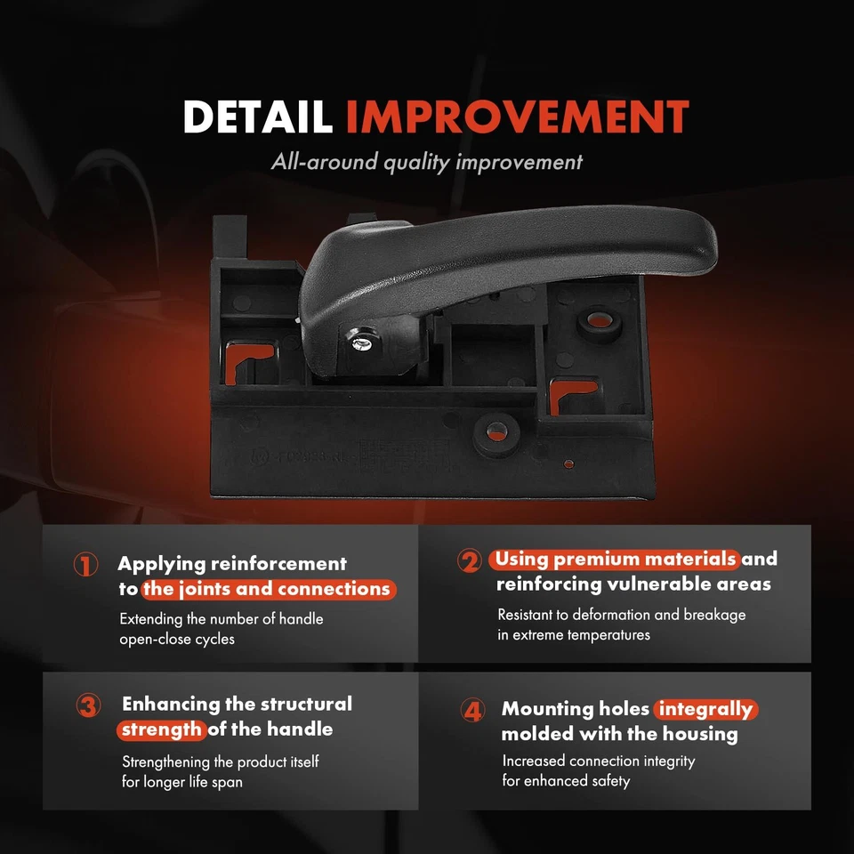 2x Rear Left & Right Side Texture Black Interior Door Handle for Ford Windstar Foto 3 de 4