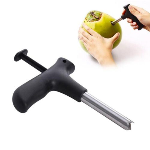 L'outil d'ouverture de noix de coco noir trou ouvert coupe ouvre-fruits outils cuisine gadg_b2 - Photo 1 sur 8