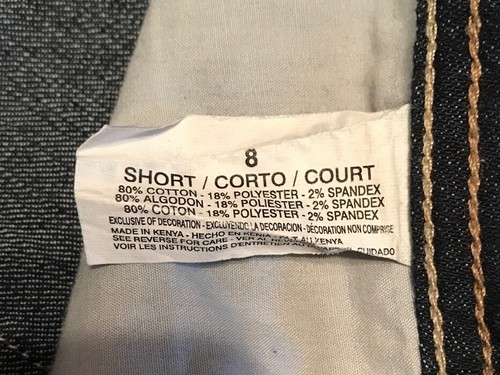Gloria Vanderbilt 8 short stretch blue denim jeans Korea - Picture 4 of 4