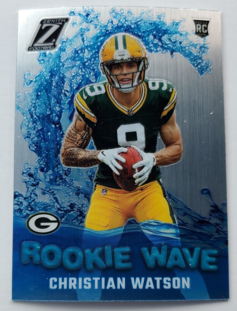 2022 Panini Zenith CHRISTIAN WATSON Rookie Wave Blue Prizm Green Bay Packers