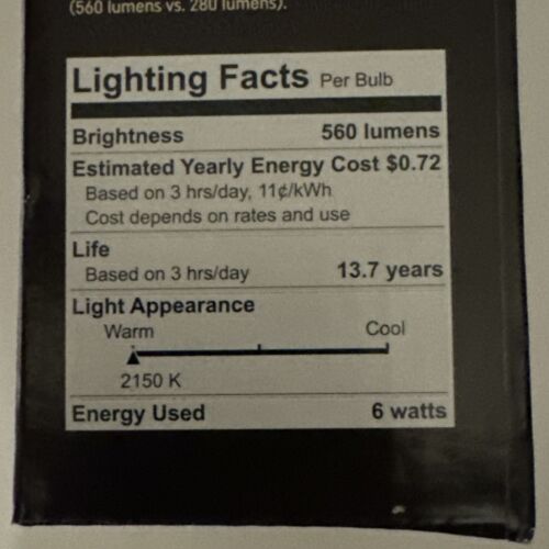 GE LED Vintage Light Bulb ST19 Medium & dimmable Base 6 Watt 2-Pk Clear Glass - Picture 8 of 8
