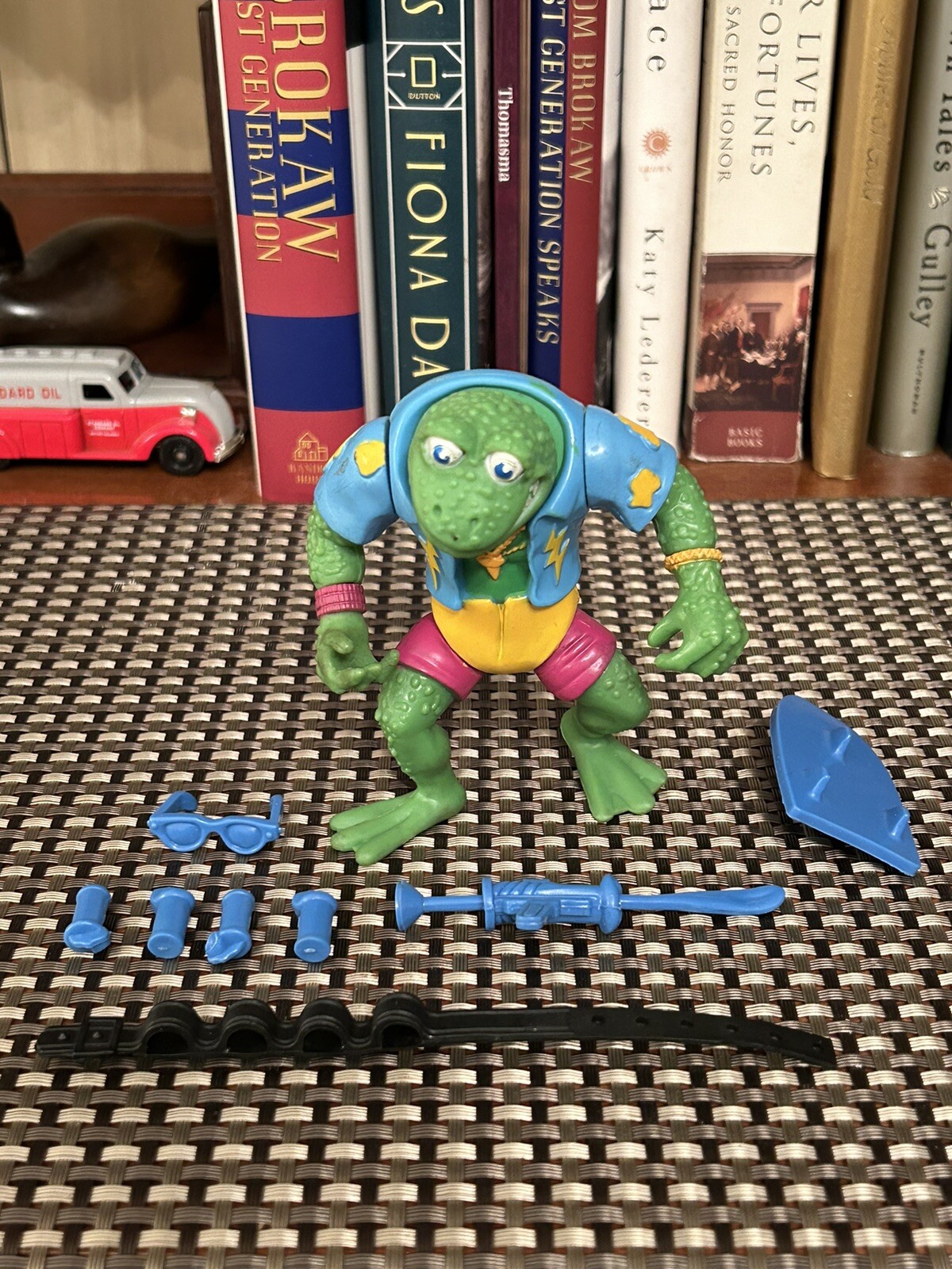 Vintage 1989 Teenage Mutant Ninja Turtles Genghis Frog TMNT Figure Complete
