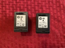 Lot Of 2 Empty HP 61 Black Ink Cartridges Never Refilled Genuine