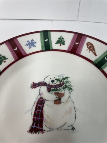 Pfaltzgraff Set Of 8 Snow Bear Salad Plate Christmas 8 3/8” - Picture 2 of 4
