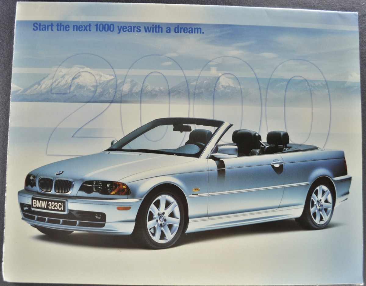 2000 BMW Brochure X5 Poster Z3 Z8 M Roadster 328Ci Convertible