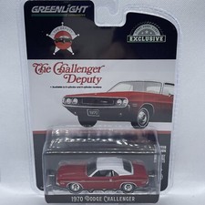 1970 DODGE CHALLENGER "THE CHALLENGER DEPUTY" RED 1/64 DIECAST GREENLIGHT 30313
