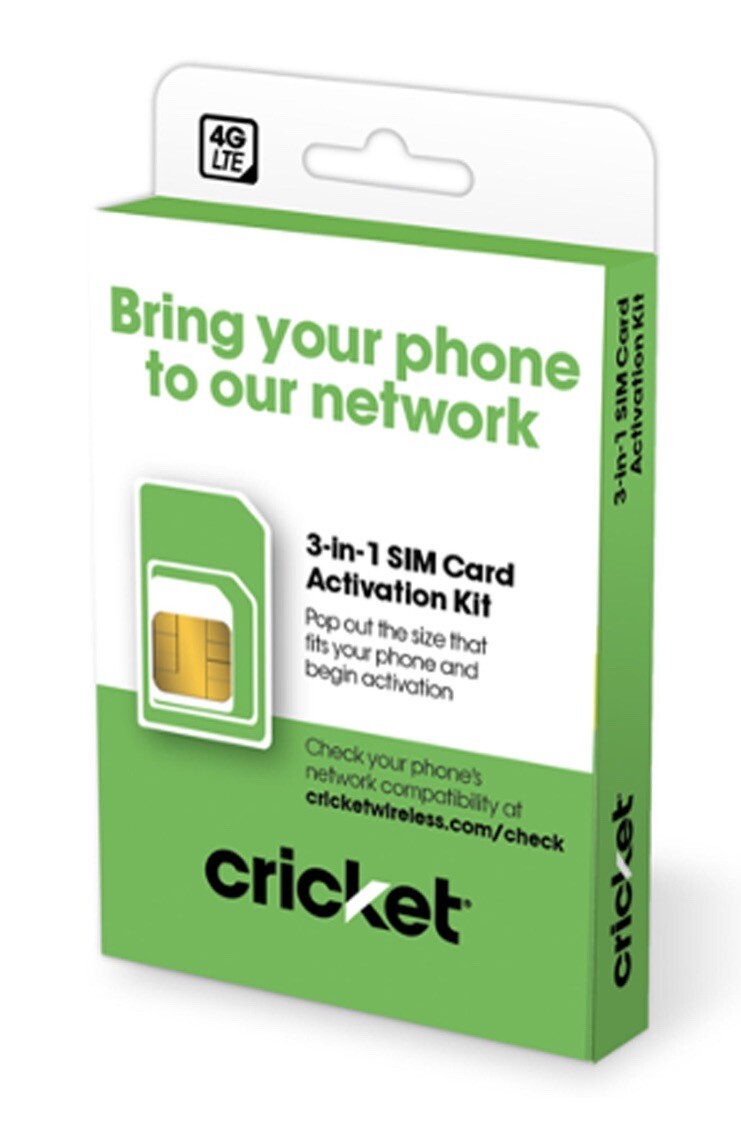 Cricket Wireless Universal SIM Card Activation Kit 3IN1 Bring Your