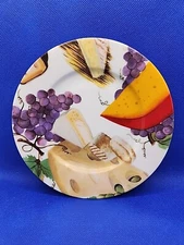 Rochard Limoges Cheese & Grapes 7 1/4" Wine Cheese Plate EUC