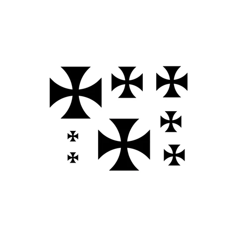 Iron Cross German - 8 Each -  Vinyl Decals Sticker - Car, Crafts RC - Any Color