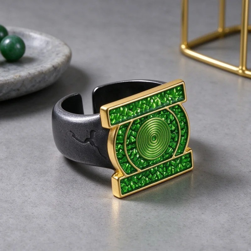 Green Lantern Corps Metal Ring DC Comics Cosplay Prop Collectible Costume Access
