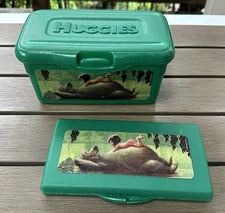 Set of 2 1992 Disney Green The Jungle Book Huggies Baby Wipes Containers Empty