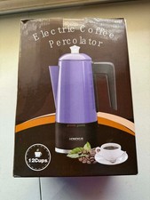 HOMOKUS Electric Coffee Percolator 12 CUPS Percolator Coffee Pot - Purple