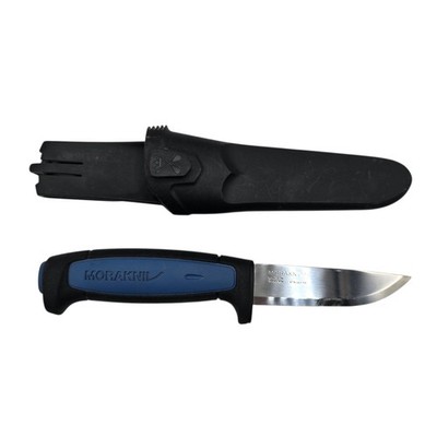 Morakniv Craftline Pro S Stainless Steel Fixed Blade Black Blue Handle Knife