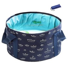 Foot Bath Basin,13.8 Diameter, 7.5 inches high Portable Travel Collapsible Fo...