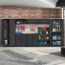 8 Pcs Garage Workshop Set Garage Storage Cabinet System Rolling Cabinet Shelving