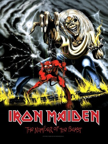 WB Rocksax - Iron Maiden - Sherpa Fleece Blanket - Number of the